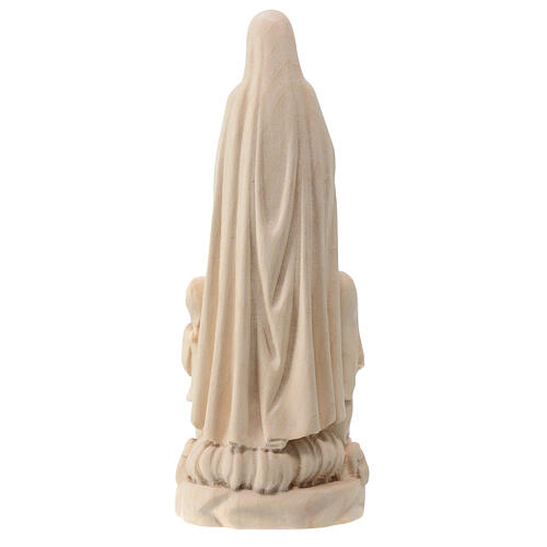 Notre-Dame de Fatima avec bergers statue Val Gardena bois érable naturel 4