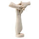 Cross of the Peace on a pedestal, natural maple wood statue, Val Gardena s3
