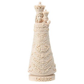 Our Lady of Loreto statue in natural maple Val Gardena