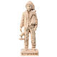 Shepherd Saint Francisco, natural maple wood statue, Val Gardena s1