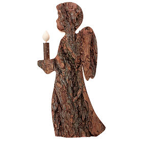 Anjo com círio madeira de pinheiro Val Gardena 40 cm