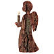 Angel with candle, pinewood with bark, Val Gardena, 25 cm s1