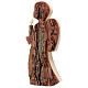 Angel with candle, pinewood with bark, Val Gardena, 25 cm s3