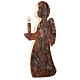 Angel with candle, Val Gardena pinewood with bark, 32 cm s3