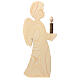 Angel with candle, Val Gardena pinewood with bark, 32 cm s4