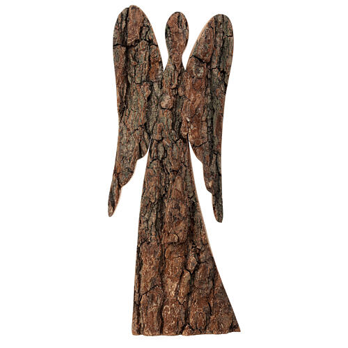 Angel silhouette, Val Gardena pinewood with bark, 38 cm 1