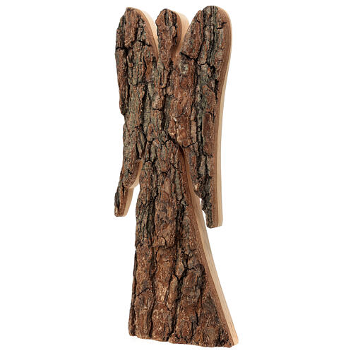 Angel silhouette, Val Gardena pinewood with bark, 38 cm 2