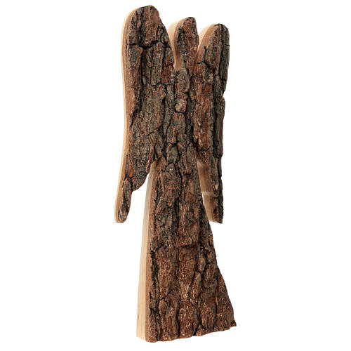 Angel silhouette, Val Gardena pinewood with bark, 38 cm 3