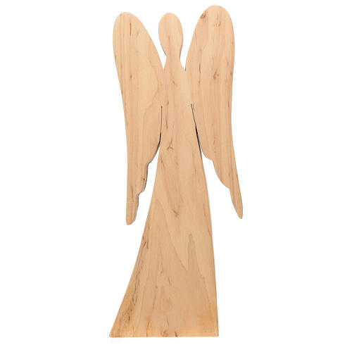 Angel silhouette, Val Gardena pinewood with bark, 38 cm 4