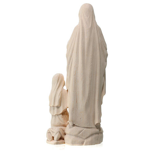 Our Lady of Lourdes with Bernadette statue in Val Gardena natural maple wood 6