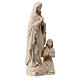 Our Lady of Lourdes with Bernadette statue in Val Gardena natural maple wood s5