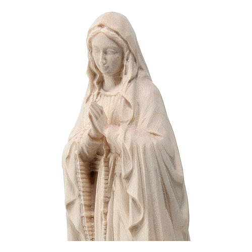Madonna von Lourdes mit Bernadette, Lindenholz, natur, Grödnertal 4