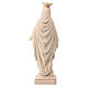 Miraculous Mary statue with crown natural Val Gardena linden wood s5