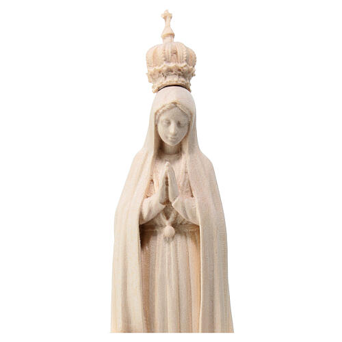 Madonna von Fatima mit den Hirtenkindern, Lindenholz, natur, Grödnertal 2