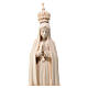 Our Lady of Fatima statue with kneeling shepherds natural Val Gardena linden wood s2