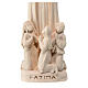 Our Lady of Fatima statue with kneeling shepherds natural Val Gardena linden wood s3