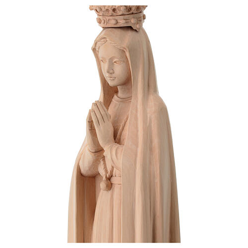 Our Lady of Fatima with crown, natural linden wood, Val Gardena 2