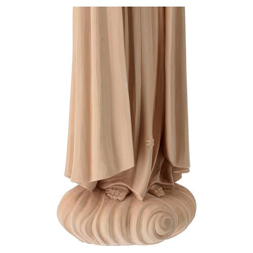 Our Lady of Fatima with crown, natural linden wood, Val Gardena 8