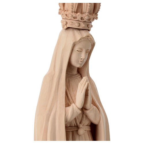 Virgen Fátima con corona madera tilo Val Gardena 4