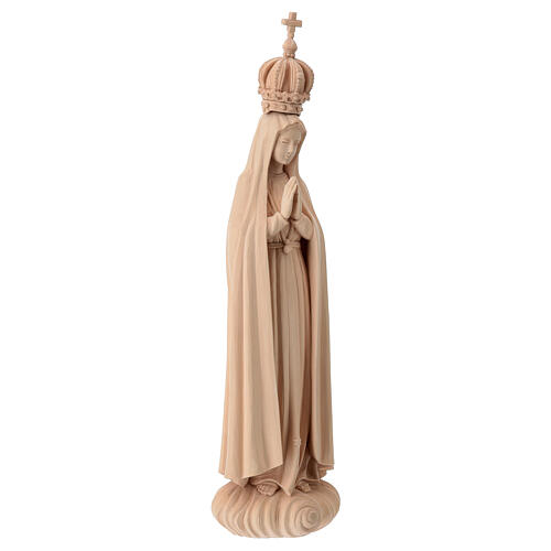 Madonna Fatima con corona legno tiglio Val Gardena 5