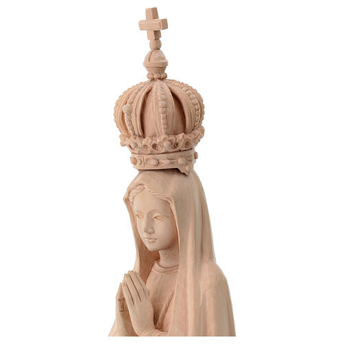 Madonna Fatima con corona legno tiglio Val Gardena 6
