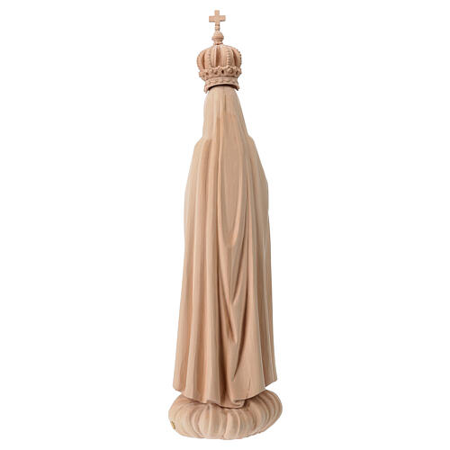 Madonna Fatima con corona legno tiglio Val Gardena 9