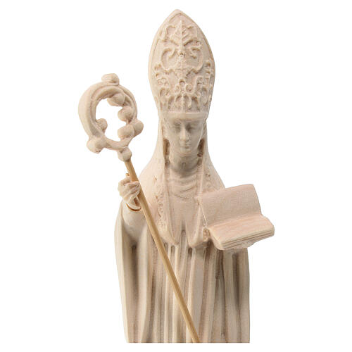 St Benedict statue in natural Val Gardena linden wood 2