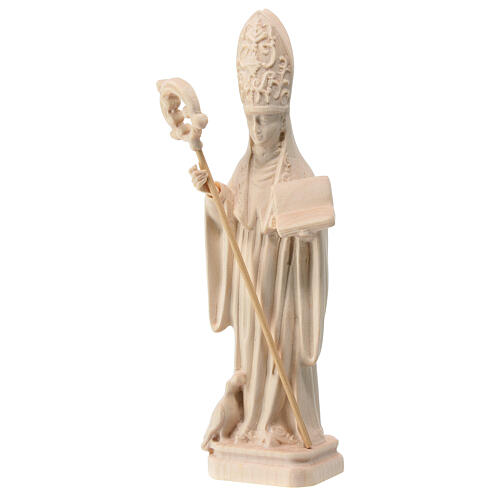 St Benedict statue in natural Val Gardena linden wood 3
