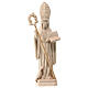 St Benedict statue in natural Val Gardena linden wood s1
