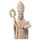 St Benedict statue in natural Val Gardena linden wood s2