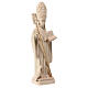 St Benedict statue in natural Val Gardena linden wood s4
