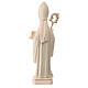 St Benedict statue in natural Val Gardena linden wood s5