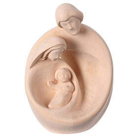 Holy Family statue in natural Val Gardena linden wood 32 cm