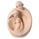 Holy Family statue in natural Val Gardena linden wood 32 cm s1