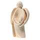 Guardian Angel statue with girl natural Valgardena linden 36 cm s2