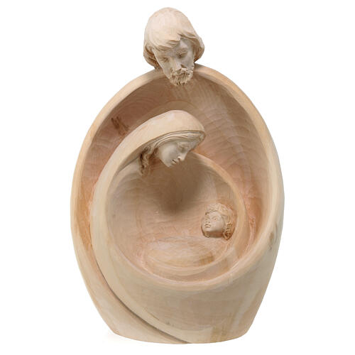 Sacra Famiglia moderna Val Gardena tiglio naturale 36 cm 1