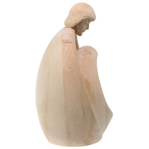 Holy Family statue modern natural Val Gardena linden wood 36 cm 7