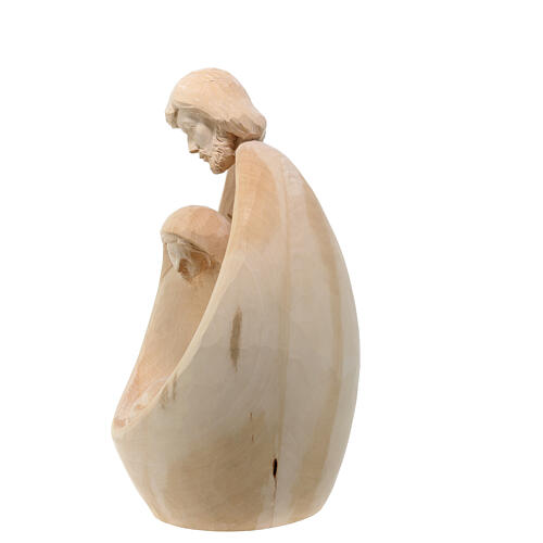 Holy Family statue modern natural Val Gardena linden wood 36 cm 9