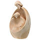 Holy Family statue modern natural Val Gardena linden wood 36 cm s7