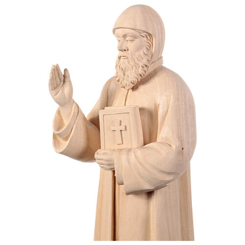 St Charbel statue natural Val Gardena linden wood 5