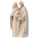Holy Family statue modern in natural Valgardena linden 36 cm s2