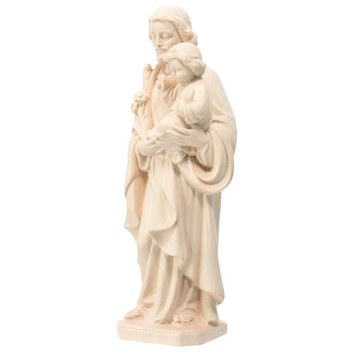 Heiliger Josef mit dem Jesuskind, Lindenholz, natur, Grödnertal 4