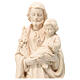 Saint Joseph with Jesus Child, Val Gardena, natural linden wood s2