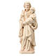 Saint Joseph avec Enfant Jésus Val Gardena tilleul naturel s1