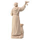 Statua San Francesco con animali tiglio naturale Valgardena s4