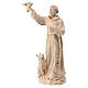 St Francis statue with animals natural Valgardena linden s2