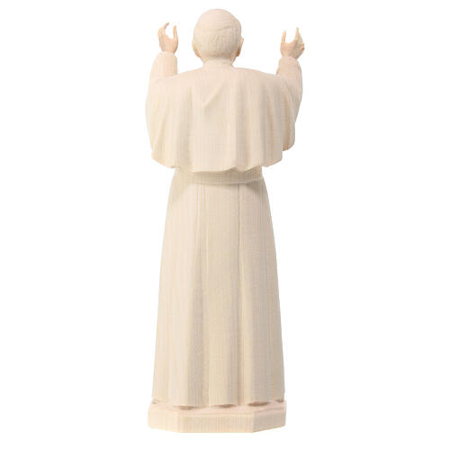 Pope John Paul II statue in natural Val Gardena linden wood 4