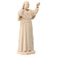 Pope John Paul II statue in natural Val Gardena linden wood s3