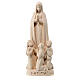 Our Lady of Fátima with young shepherds, Val Gardena, natural linden wood s1