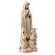 Our Lady of Fátima with young shepherds, Val Gardena, natural linden wood s3